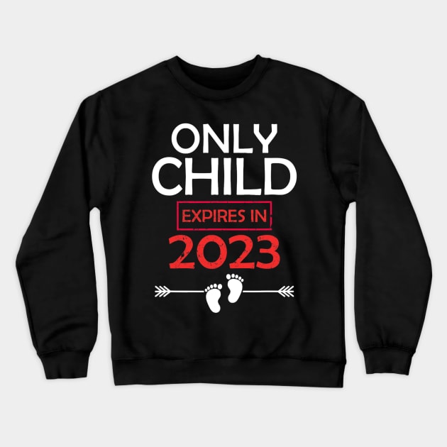 Only Child Expires 2023 Big Sister Big Brother Announcement Crewneck Sweatshirt by cloutmantahnee